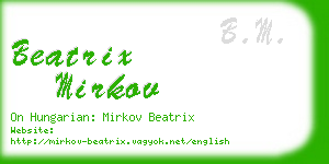 beatrix mirkov business card